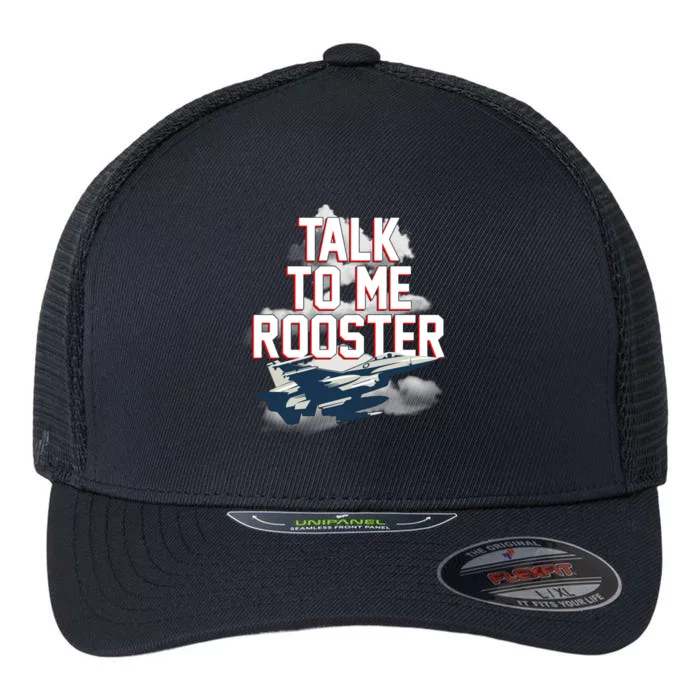 Funny Talk To Me Rooster Flexfit Unipanel Trucker Cap