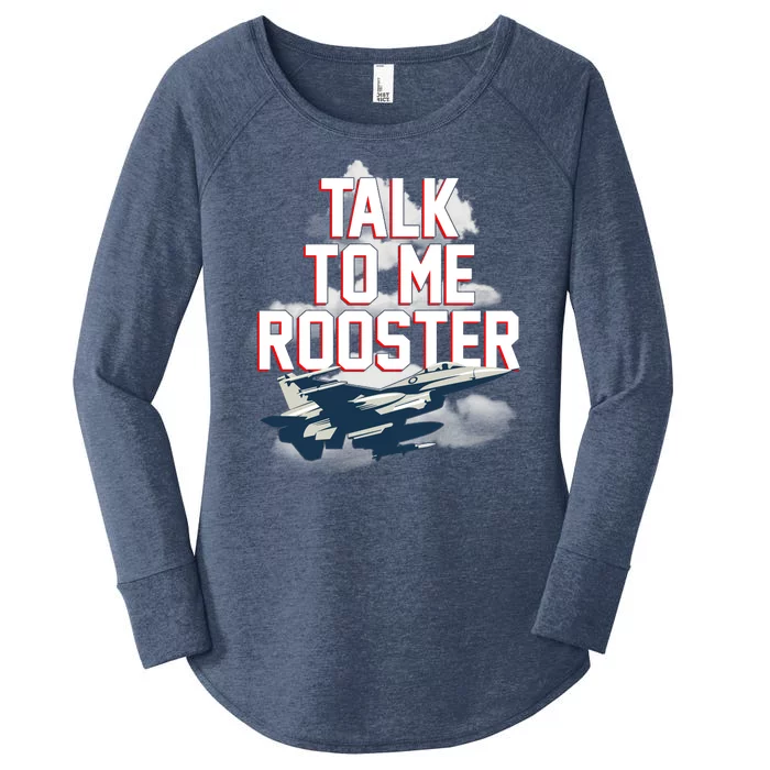 Funny Talk To Me Rooster Women's Perfect Tri Tunic Long Sleeve Shirt