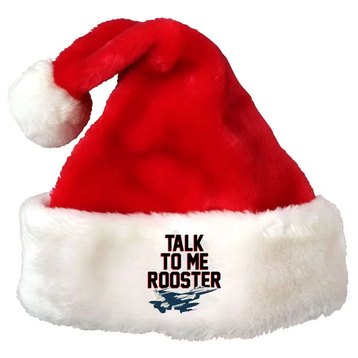 Funny Talk To Me Rooster Premium Christmas Santa Hat