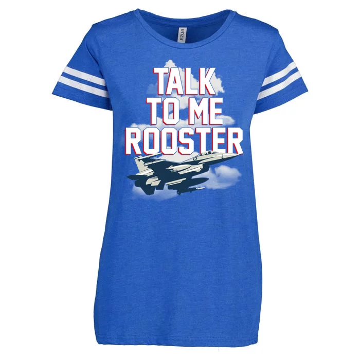 Funny Talk To Me Rooster Enza Ladies Jersey Football T-Shirt