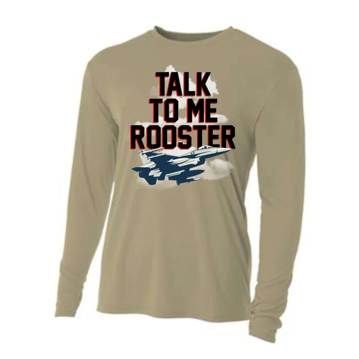 Funny Talk To Me Rooster Cooling Performance Long Sleeve Crew