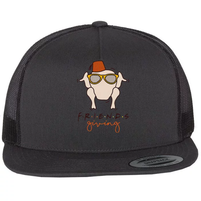 Funny Thanksgiving Turkey Head Friends Flat Bill Trucker Hat