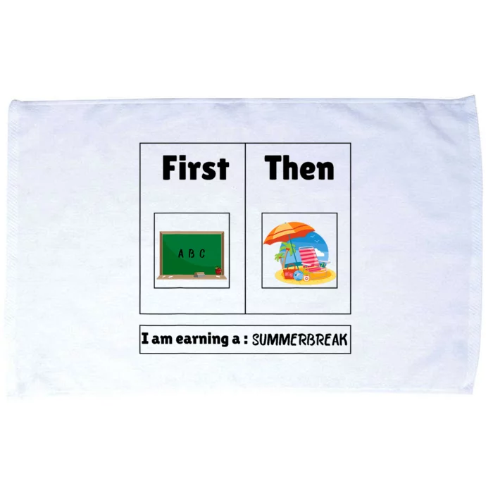 First Teach Then Beach First Teach Then Beach Funny Teacher Microfiber Hand Towel