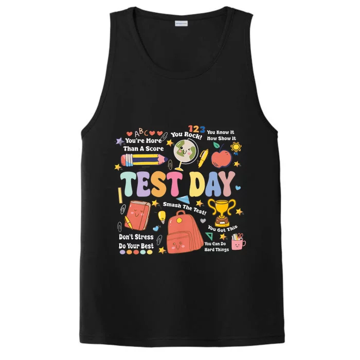 Funny Teacher Test Day Motivational Teacher Starr Testing Performance Tank