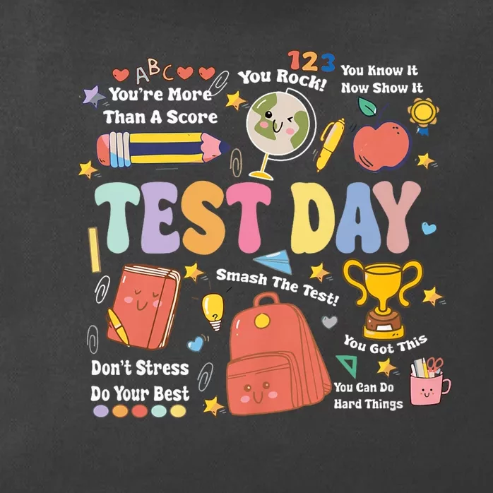 Funny Teacher Test Day Motivational Teacher Starr Testing Zip Tote Bag