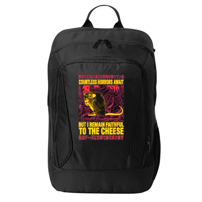 Faithful To The Cheese Japanese Horror Rat City Backpack