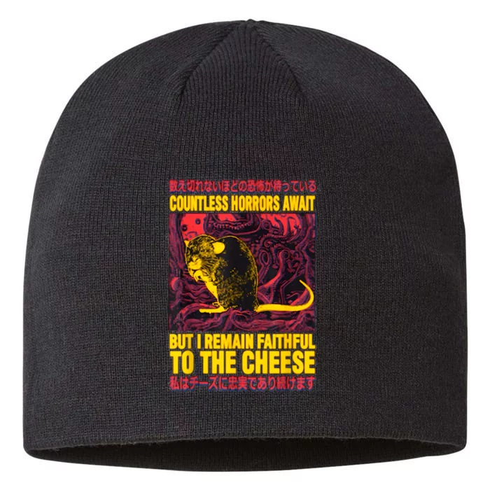 Faithful To The Cheese Japanese Horror Rat 8 1/2in Sustainable Knit Beanie