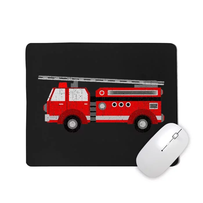 Fire Truck Trucker trailer Ladder Mousepad