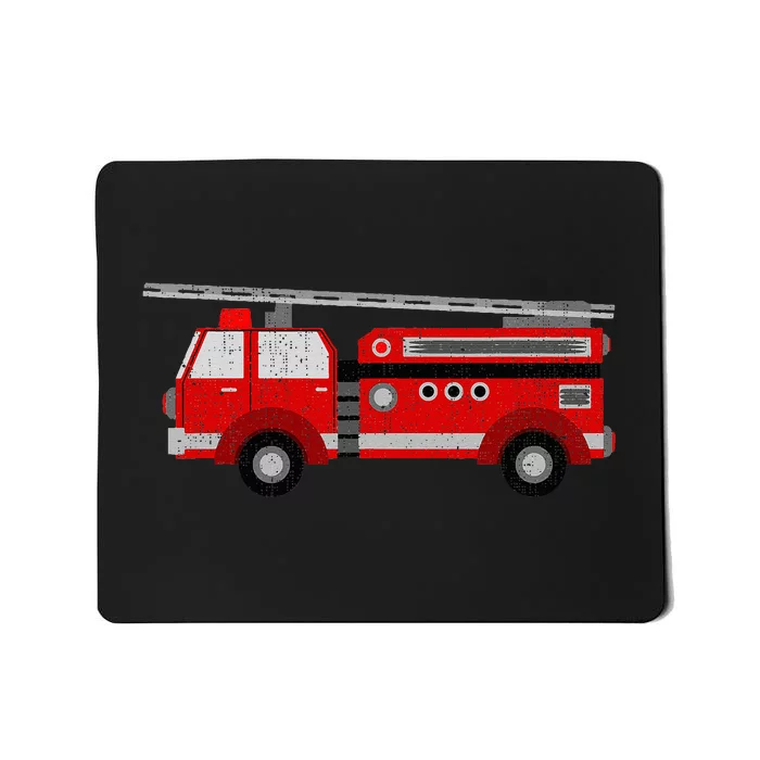 Fire Truck Trucker trailer Ladder Mousepad