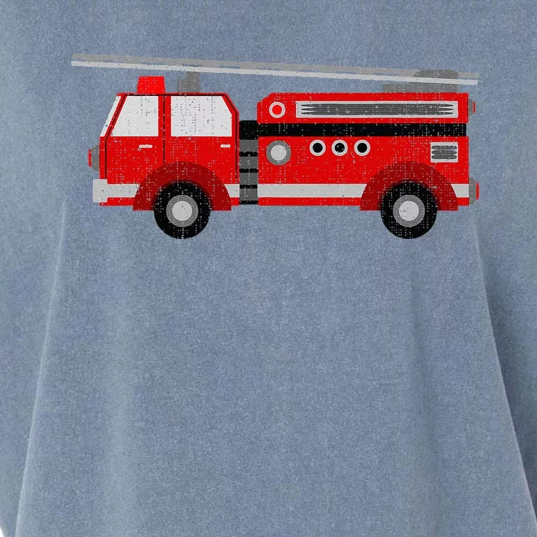 Fire Truck Trucker trailer Ladder Garment-Dyed Women's Muscle Tee