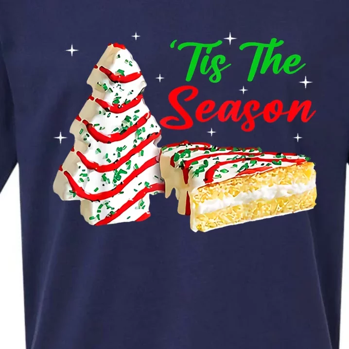 Funny Tis The Season Christmas Tree Cakes Debbie Xmas Gifts Sueded Cloud Jersey T-Shirt