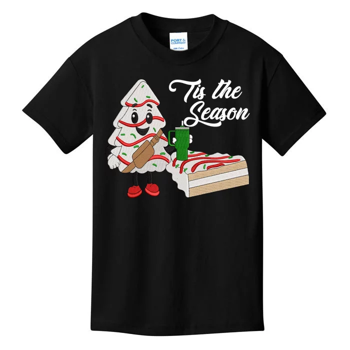 Funny Tis The Season Christmas Tree Cakes Debbie Xmas Gifts Kids T-Shirt