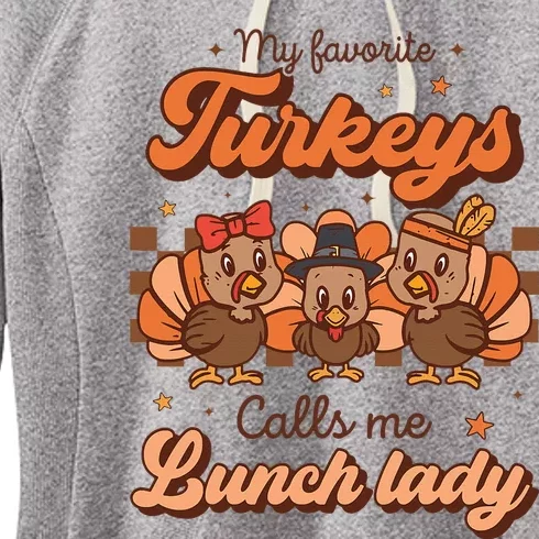 Funny Thanksgiving Turkey Apron Women's Fleece Hoodie