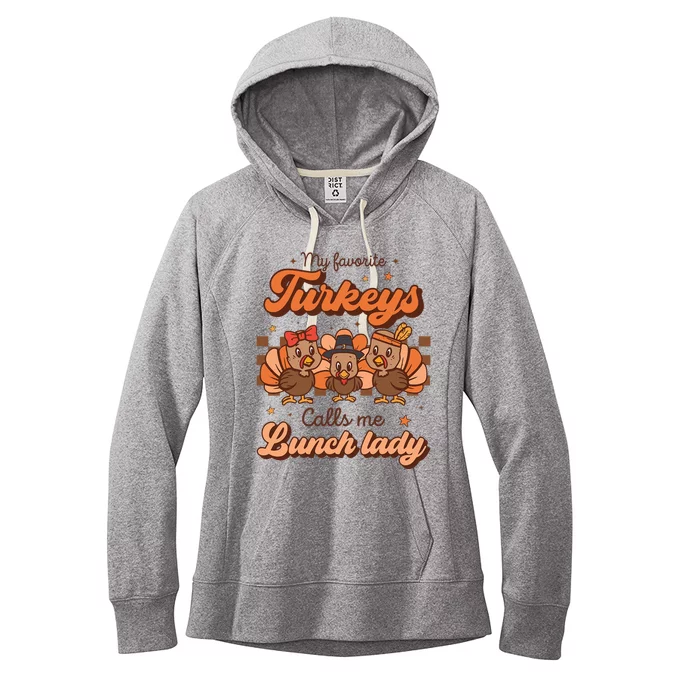 Funny Thanksgiving Turkey Apron Women's Fleece Hoodie