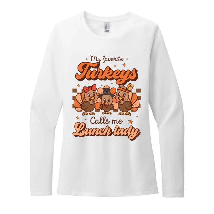 Funny Thanksgiving Turkey Apron Womens CVC Long Sleeve Shirt