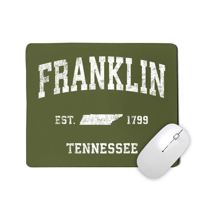 Franklin Tennessee Tn Vintage Sports Mousepad