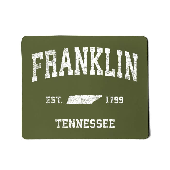 Franklin Tennessee Tn Vintage Sports Mousepad