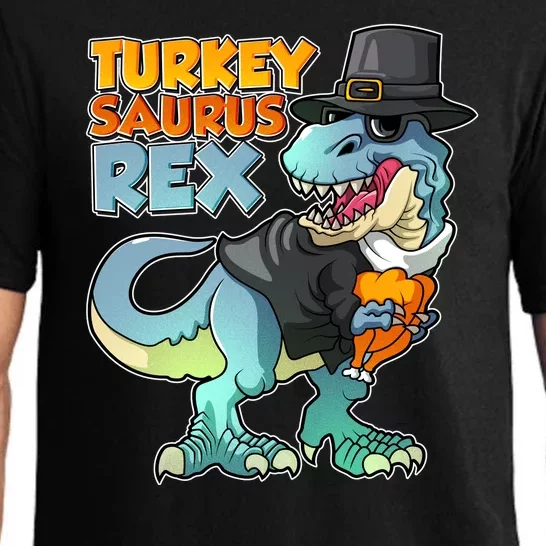 Funny Thanksgiving Turkey Saurus Rex Pajama Set