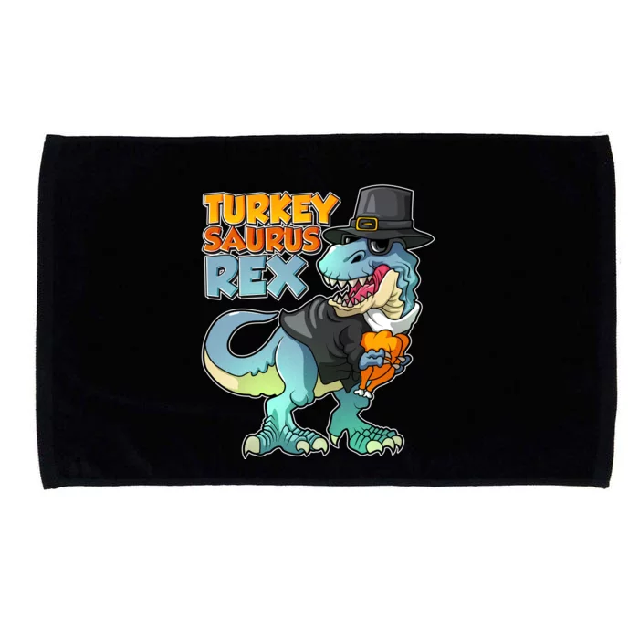 Funny Thanksgiving Turkey Saurus Rex Microfiber Hand Towel