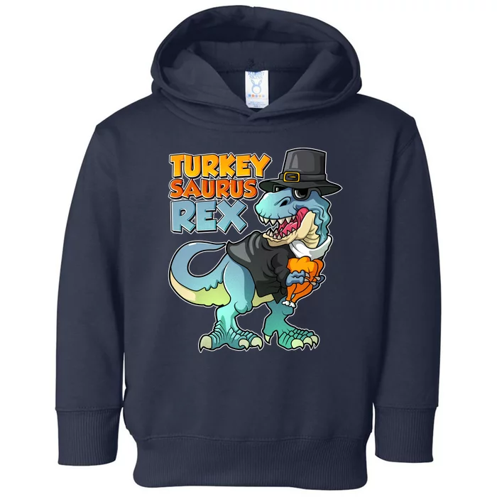 Funny Thanksgiving Turkey Saurus Rex Toddler Hoodie