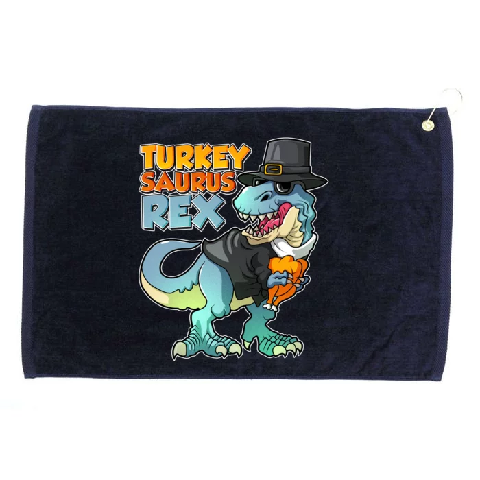 Funny Thanksgiving Turkey Saurus Rex Grommeted Golf Towel