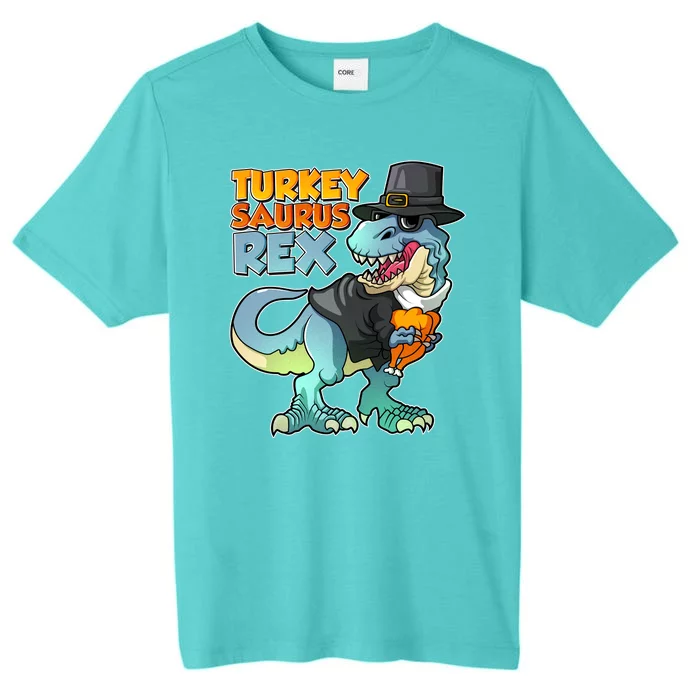 Funny Thanksgiving Turkey Saurus Rex ChromaSoft Performance T-Shirt