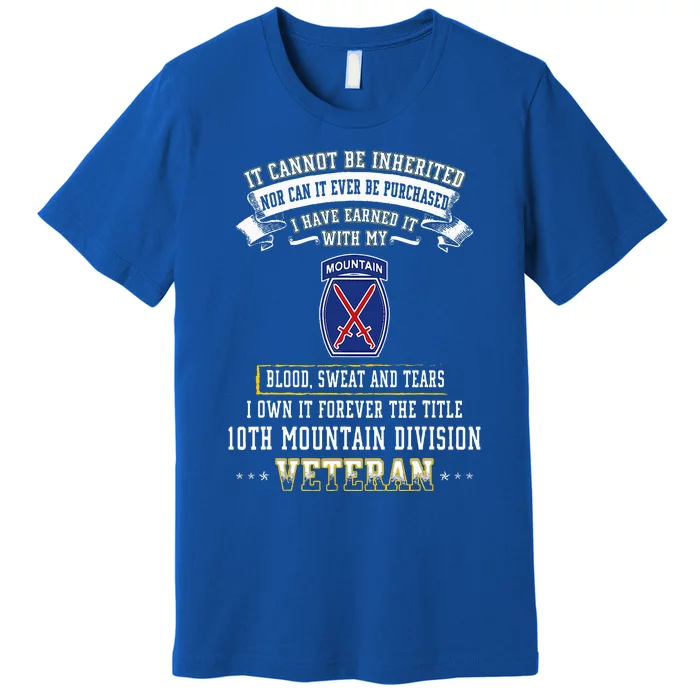 Forever The Title 10th Mountain Division Veteran Day Premium T-Shirt