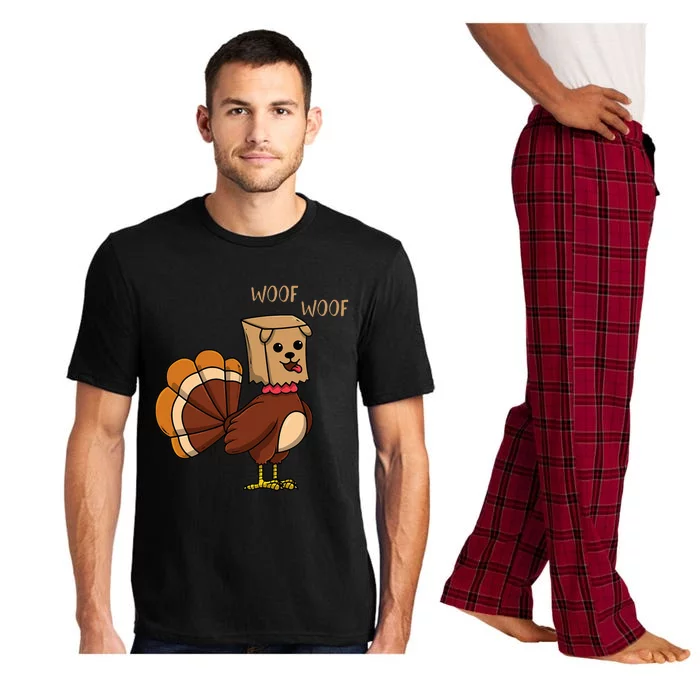 Funny Thanksgiving Turkey Dog Pajama Set