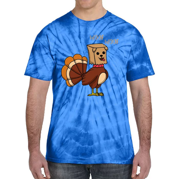 Funny Thanksgiving Turkey Dog Tie-Dye T-Shirt