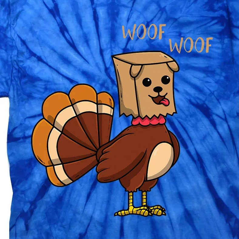 Funny Thanksgiving Turkey Dog Tie-Dye T-Shirt