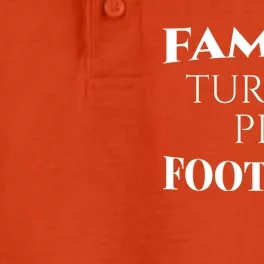 Family Turkey Thanksgiving Pie Football Cute Gift Dry Zone Grid Performance Polo