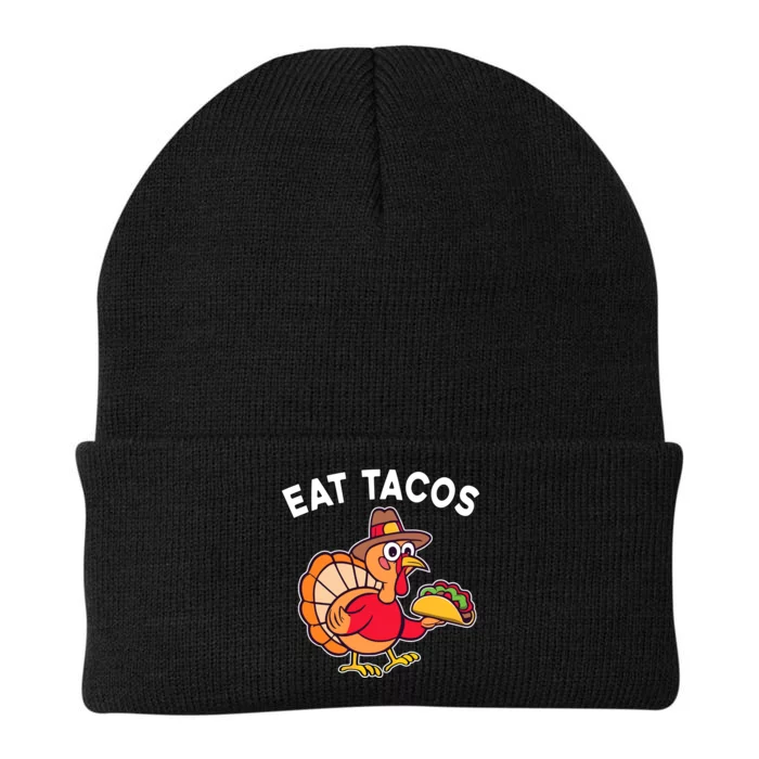 Funny Thanksgiving Turkey Eat Tacos Mexican Thanksgiving Fun Knit Cap Winter Beanie