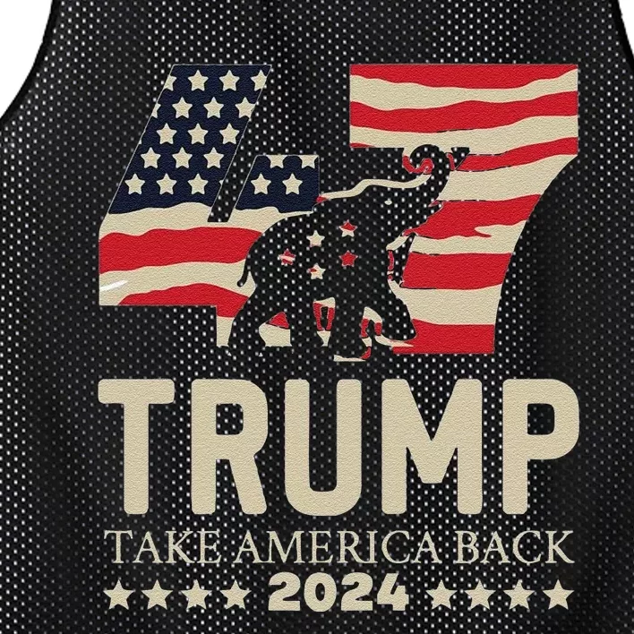 Funny Trump Take America Back 2024 Make America Great Again Mesh Reversible Basketball Jersey Tank