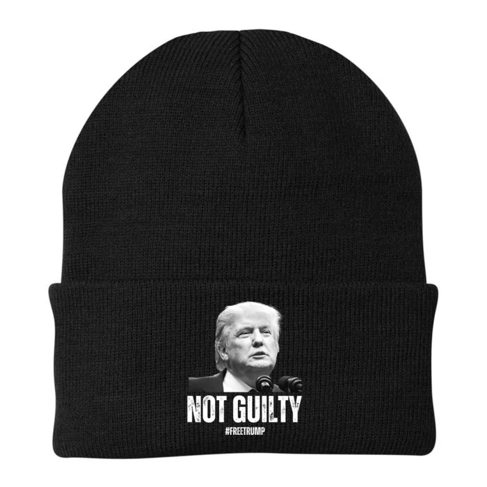 Free Trump. Trump Not Guilty, Pro Trump Supporter Knit Cap Winter Beanie