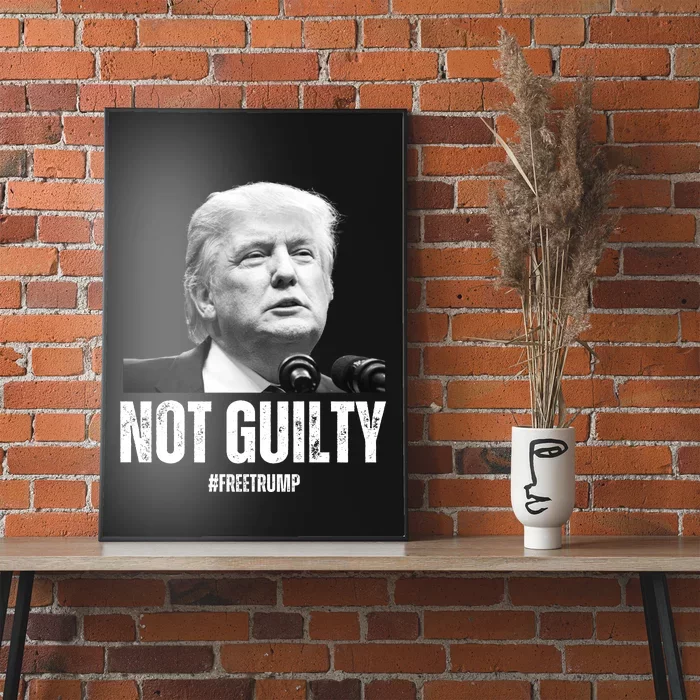 Free Trump. Trump Not Guilty, Pro Trump Supporter Poster