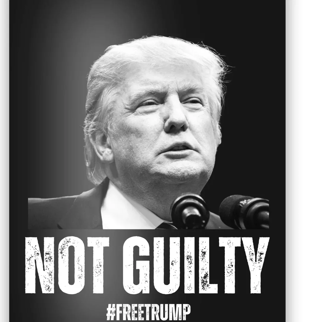 Free Trump. Trump Not Guilty, Pro Trump Supporter Poster