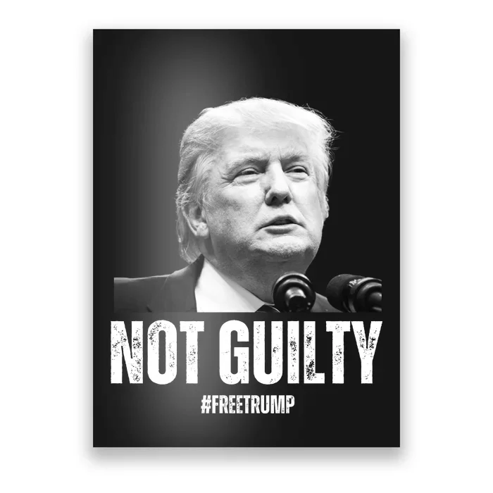 Free Trump. Trump Not Guilty, Pro Trump Supporter Poster