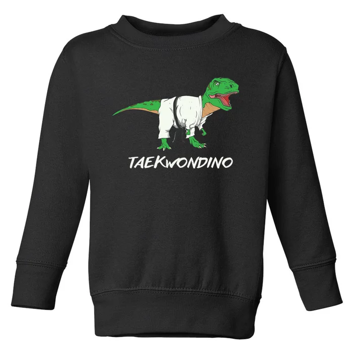 Funny Taekwondo T Rex Dinosaur Cute Martial Arts Toddler Sweatshirt