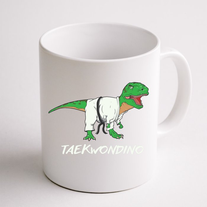 Funny Taekwondo T Rex Dinosaur Cute Martial Arts Front & Back Coffee Mug