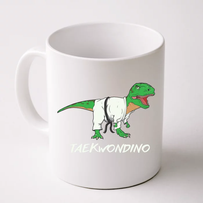 Funny Taekwondo T Rex Dinosaur Cute Martial Arts Front & Back Coffee Mug