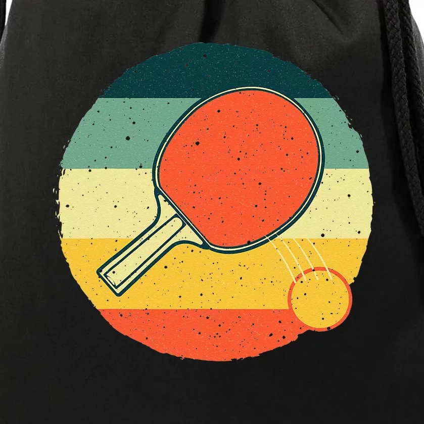 Funny Table Tennis Design For Men Women Ping Pong Players Drawstring Bag