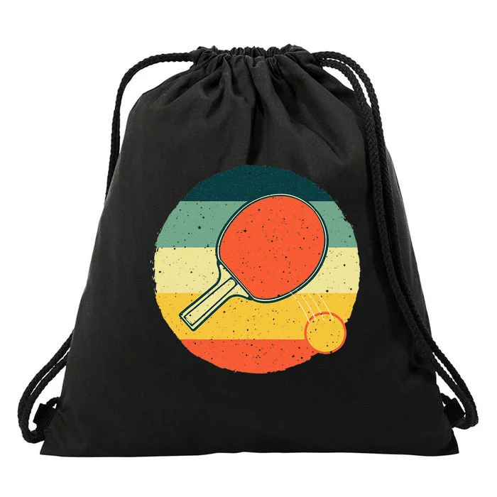 Funny Table Tennis Design For Men Women Ping Pong Players Drawstring Bag