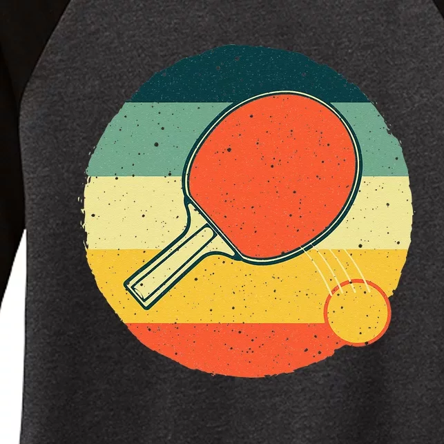 Funny Table Tennis Design For Men Women Ping Pong Players Women's Tri-Blend 3/4-Sleeve Raglan Shirt