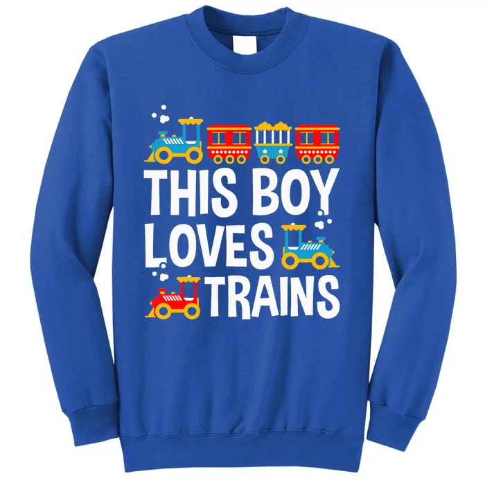 Funny Train This Boy Loves Trains Sweatshirt