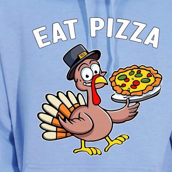 Funny Thanksgiving Turkey Eat Pizza Vegan Thanksgiving Fun Unisex Surf Hoodie