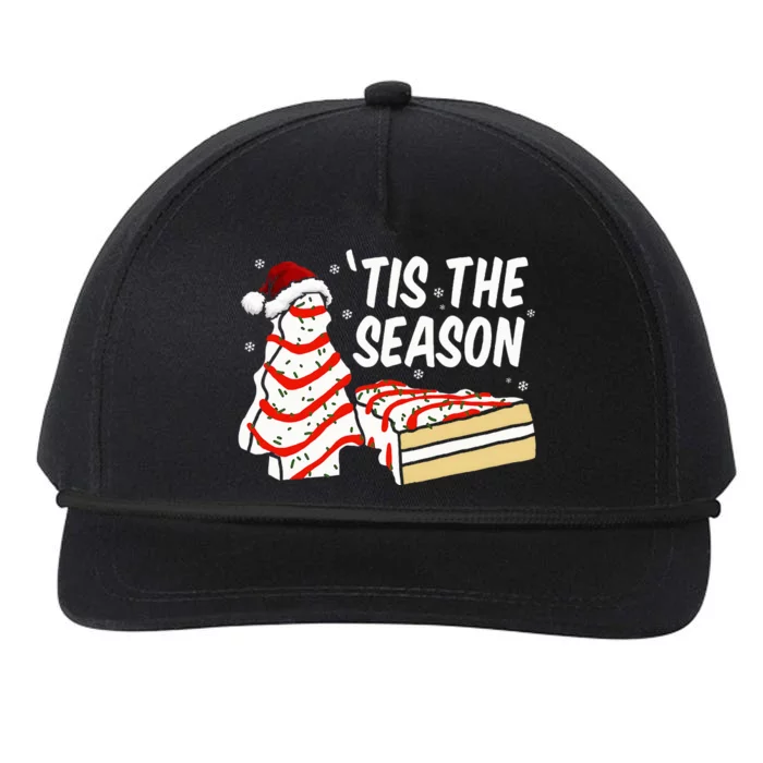 Funny Tis The Season Design xmas Tree Cakes Debbie Snapback Five-Panel Rope Hat