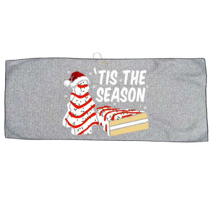 Funny Tis The Season Design Christmas Tree Cakes Debbie Large Microfiber Waffle Golf Towel