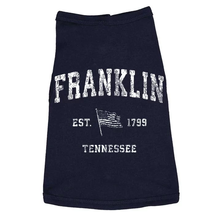 Franklin Tennessee Tn Vintage Us Flag Sports Doggie Tank