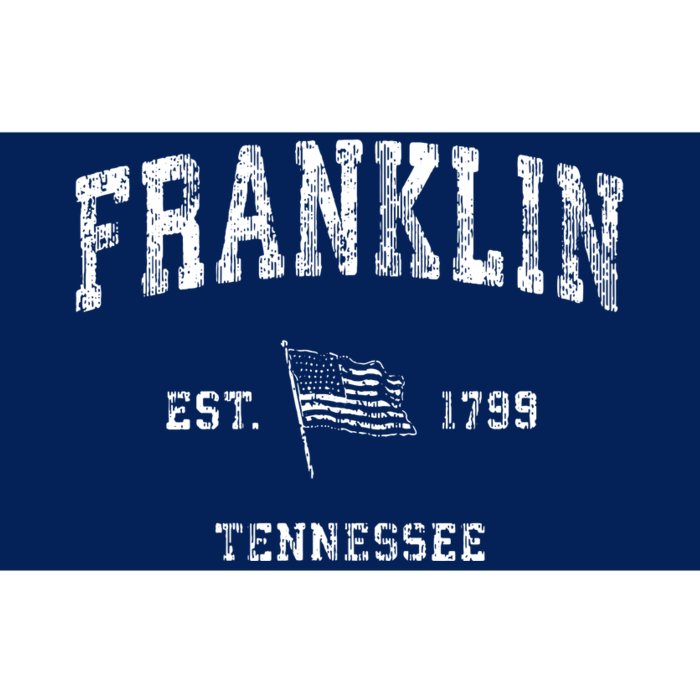 Franklin Tennessee Tn Vintage Us Flag Sports Bumper Sticker