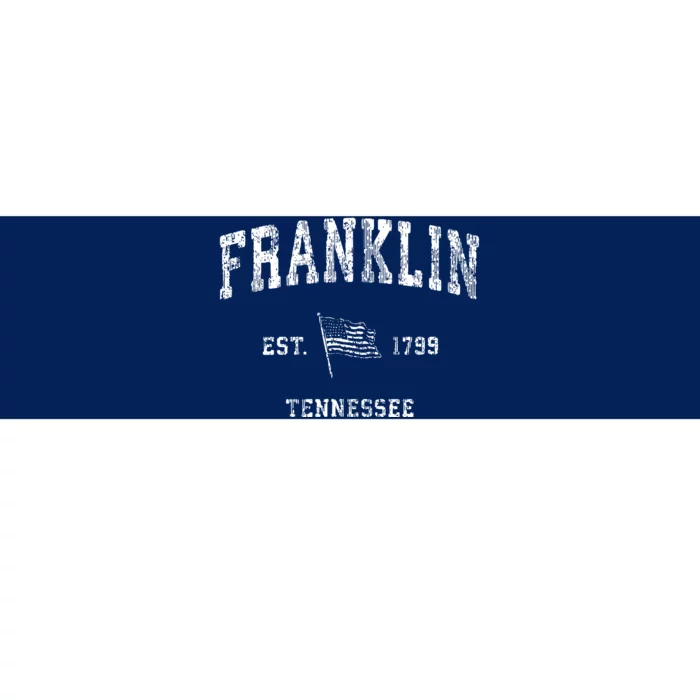 Franklin Tennessee Tn Vintage Us Flag Sports Bumper Sticker